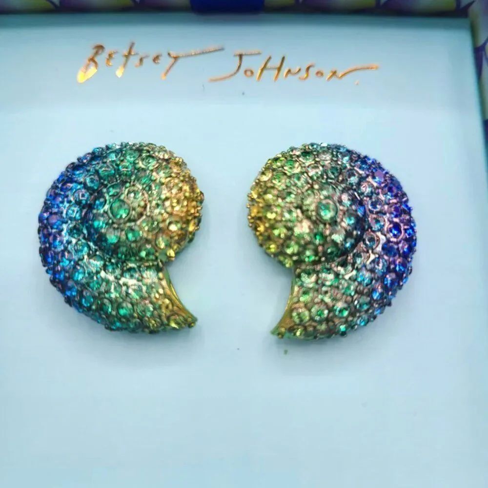 Betsey Johnson Blue Green Mermaid Earrings NWT!  NEW!  IN BOX!